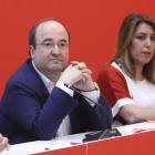 Miquel Iceta, al costat de Susana Díaz, al comitè federal del PSOE.