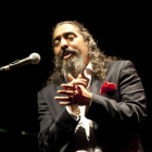 El ‘cantaor’ Diego El Cigala ahir a la nit actuant a Peralada.