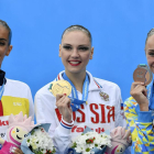 De izquierda a derecha, Ona Carbonell, Svetlana Kolesnichenko y Anna Voloshyna.