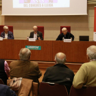 Acte sobre el Congrés de Cultura Catalana, ahir al Saló Víctor Siurana de la Universitat de Lleida.