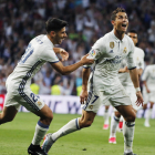 Cristiano Ronaldo celebra un dels seus dos gols en el partit.