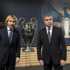 Els directius de Juventus (Pavel Nedved) i Barça (Jordi Mestre).