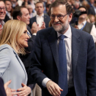 La presidenta de Madrid, Cristina Cifuentes, ayer junto el presidente del Gobierno, Mariano Rajoy.