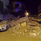 Un espectacular despreniment s’emporta diverses cases a Alcanyís