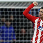 Torres celebra el gol, que va propiciar la valuosa victòria de l’Atlètic.
