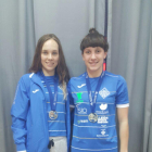Cristina Garcia i Paula Juste, ahir amb les medalles.