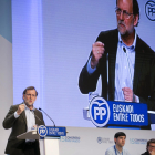 Mariano Rajoy durante su intervención en la clausura del congreso del PP vasco celebrado en Vitoria.