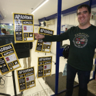 Campaña de lotería ayer en la administración 1 de Lleida. 