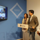 La presentació ahir de la campanya de voluntariat en què van interactuar la Seu i Andorra.