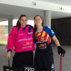 Anna Ferrer y Victoria Porta, del CP Vila-sana, que juegan con Catalunya el Estatal Sub’16.