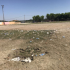 Aquest és l’estat actual del camp de futbol de Juneda en una imatge presa ahir.