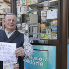 Eusebio Orrit Ramos va vendre dissabte a Alguaire el número premiat amb 240.000 euros.