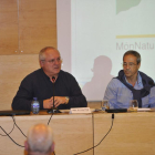 El conseller de Cultura, Lluís Puig, y el presidente del Consell d’Àneu, Ferran Rella, ayer en las jornadas.