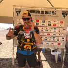 Isanta, feliz con la medalla que recibió como ‘finisher’.