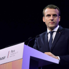 El president de França, Emmanuel Macron, durant un discurs divendres passat.