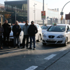 Taxistes lleidatans a la protesta del 29 de novembre.