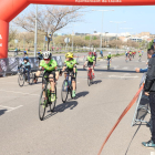 Una de les curses ciclistes disputades ahir a Lleida.