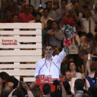 El secretari general socialista Pedro Sánchez, durant la clausura del 39 congrés federal del PSOE celebrat a Madrid.