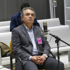 Santiago Espot, durant el judici a l’Audiència com a suposat organitzador de la xiulada a l’himne.