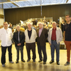 Los seis futbolistas históricos del Borges que participaron ayer en el coloquio del centenario.