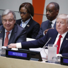 El secretari general de l’ONU, António Guterres, al costat del president dels EUA, Donald J. Trump.