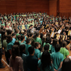 El coro infantil y la orquesta, en el homenaje de ayer a Enric Granados.