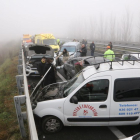 Tallada la A2 a Vila-sana per un accident amb 7 vehicles implicats