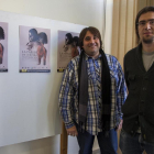 Xavier Cañabate, president del Patronat de la Passió, i Xavier Miret, autor del cartell de l’obra el 2018.