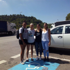 Yurena Díaz, Macarena Rosset, Mehryn Kraker y Caitlyn Ramírez llegaron ayer a La Seu.