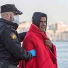 Un inmigrante llegado este fin de semana a las costas de Murcia.