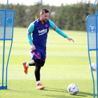 Messi, ayer durante la sesión de entrenamiento.