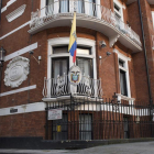 Fachada de la embajada de Ecuador en Londres.