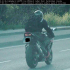 Imagen del motorista captada por el radar.