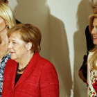 Ivanka Trump junto a Merkel y la reina Máxima de Holanda.