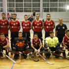 Los jugadores del Alpicat, que ayer se midieron con el Vilanova en la Copa Esports Penedès.