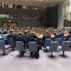 Vista general de la sessió del Consell de Seguretat de l’ONU, celebrada ahir.