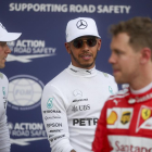 Hamilton va complir els pronòstics i es va emportar la ‘pole’ davant de Vettel i Bottas.