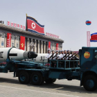 Imagen del último desfile militar norcoreano en Pyongyang.