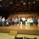 L’Orfeó Lleidatà i representants de les entitats i empreses col·laboradores, a la presentació.