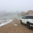 Imagen tomada en el término municipal de Juncosa tras la nevada.