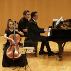 Laia Terré al violonchelo y Ramon Andreu al piano, en el Auditori.