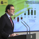 Mariano Rajoy durant la roda de premsa posterior al Consell de Ministres,