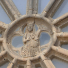 Detall de l'església romànico-gòtica de Santa Maria de Verdú.