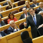 El president del Govern, Mariano Rajoy, ahir al Senat.
