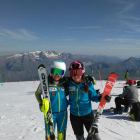 Júlia Bargalló y Anna Esteve se entrenan en los Alpes.