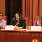 Un momento de la comparecencia de los periodistas de “Público” Patricia López y Enrique Bayo.