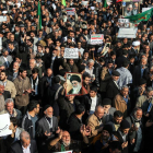 Imagen de una protesta de partidarios del actual gobierno iraní en las calles de Teherán.