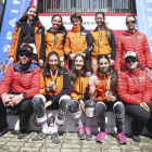 Los esquiadores del CEVA que tomaron parte en la prueba disputada en la estación aragonesa.