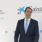 El conseller delegat de CaixaBank, Gonzalo Gortázar, abans de la presentació de resultats.