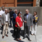 Bassa y el alcalde, Jordi Ignasi Vidal, durante su visita a Balaguer.